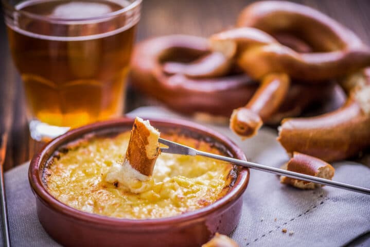 Cheese fondue.