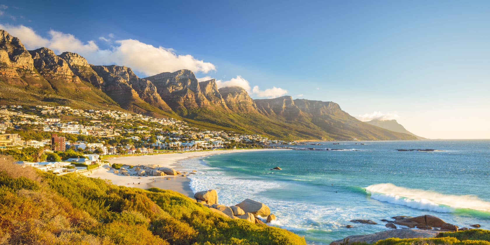 Twelve Apostles mountain in Camps Bay, Cape Town, South Africa