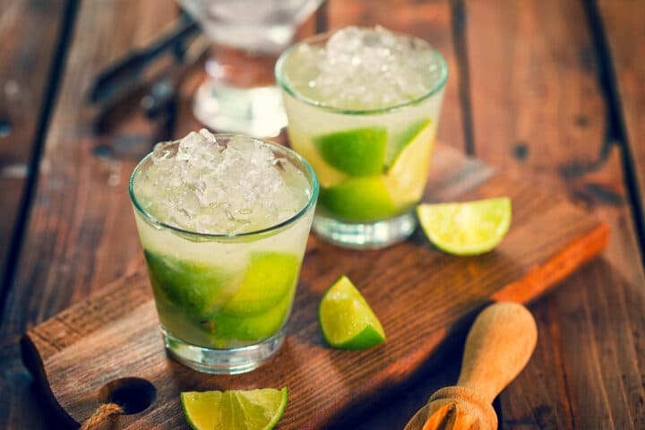 Caipirinha cocktail.