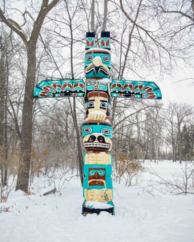 A Winnipeg Manitoba totem pole.