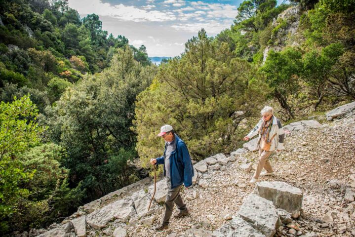 Hikers in Croatia.