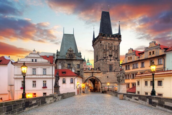 A street in Prague, Czech Republic.