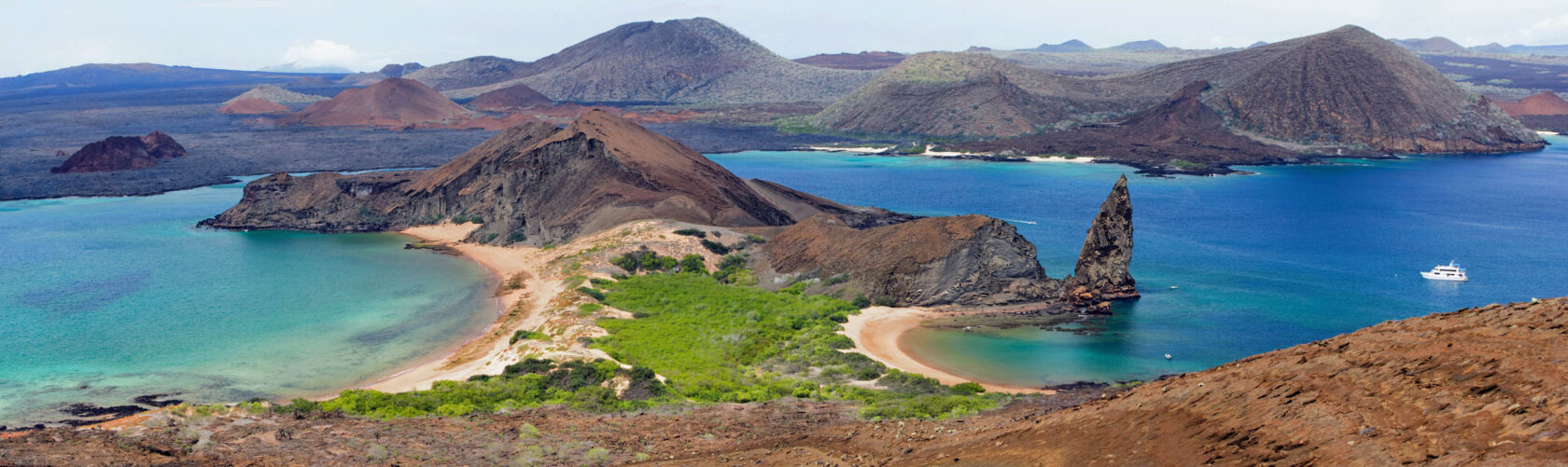 A panoramic view of Bartolome Island.