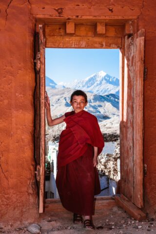 A novice Buddhist monk.