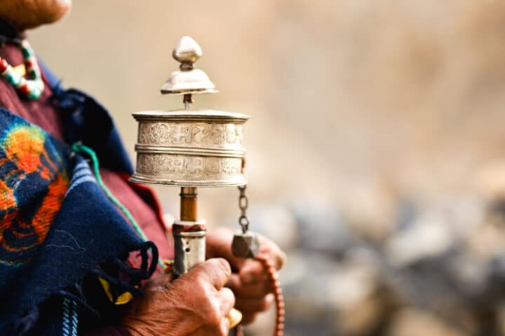 A person praying.