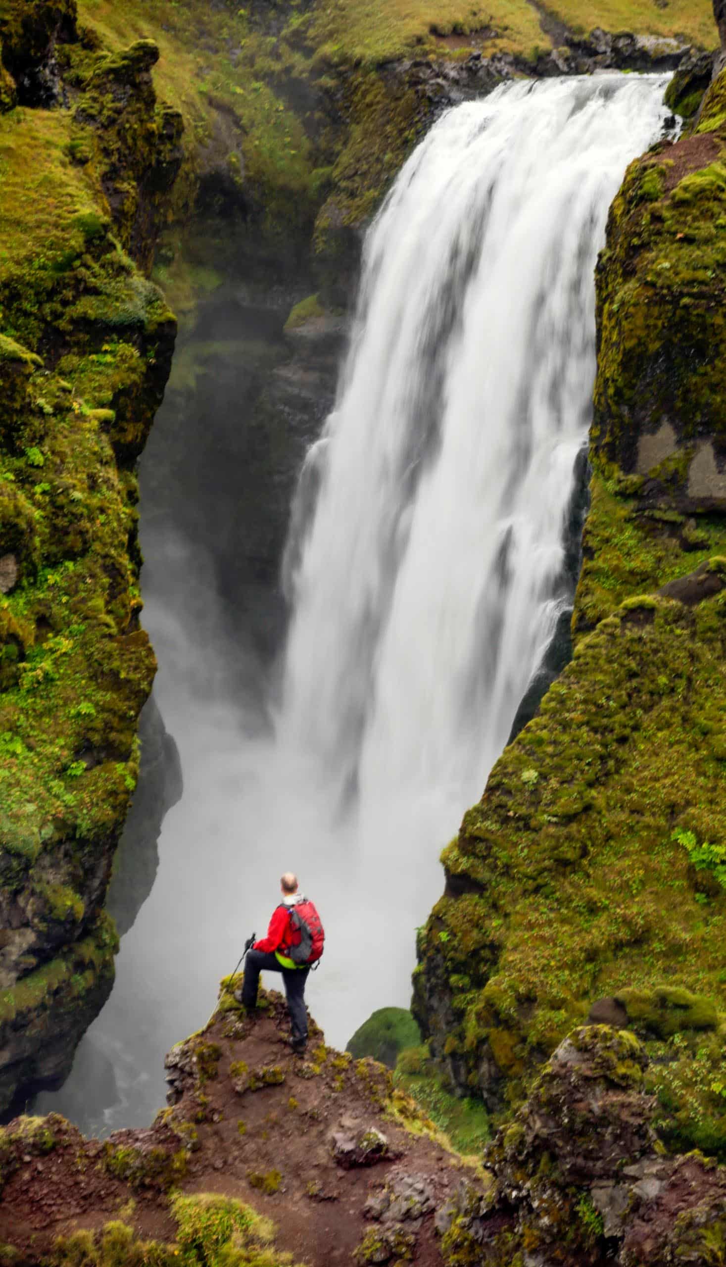 A waterfall in Iceland.