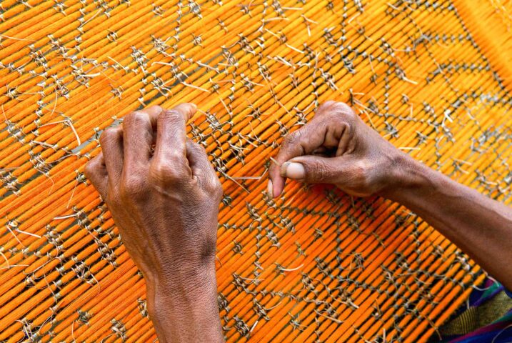 An Indonesian weaver.