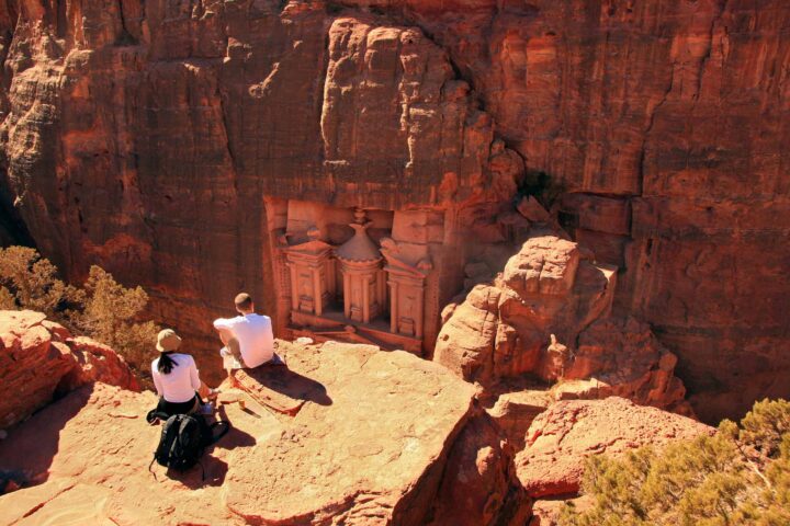 Tourists in Petra.