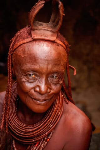 A portrait of a local person in Namibia.