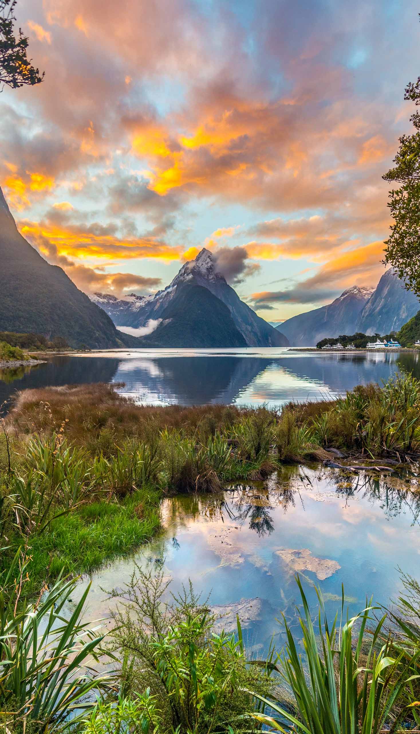 A lake and mountain landscape in New Zealand.