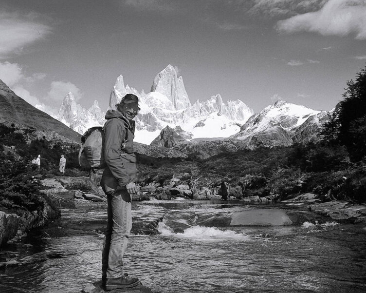 Bill Abbott hiking.