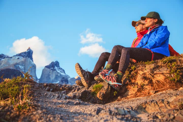 Two hikers in Torres del Paine