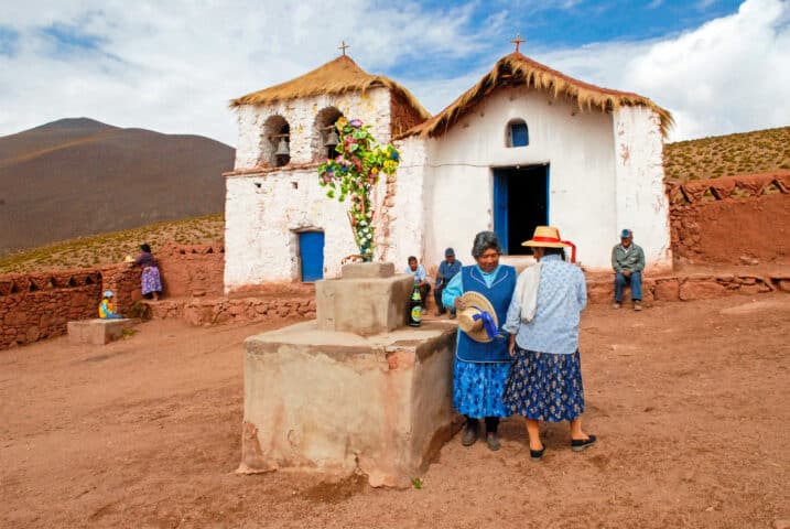 Church of Machuca in an Atacama Settlement Atacama desert Chile