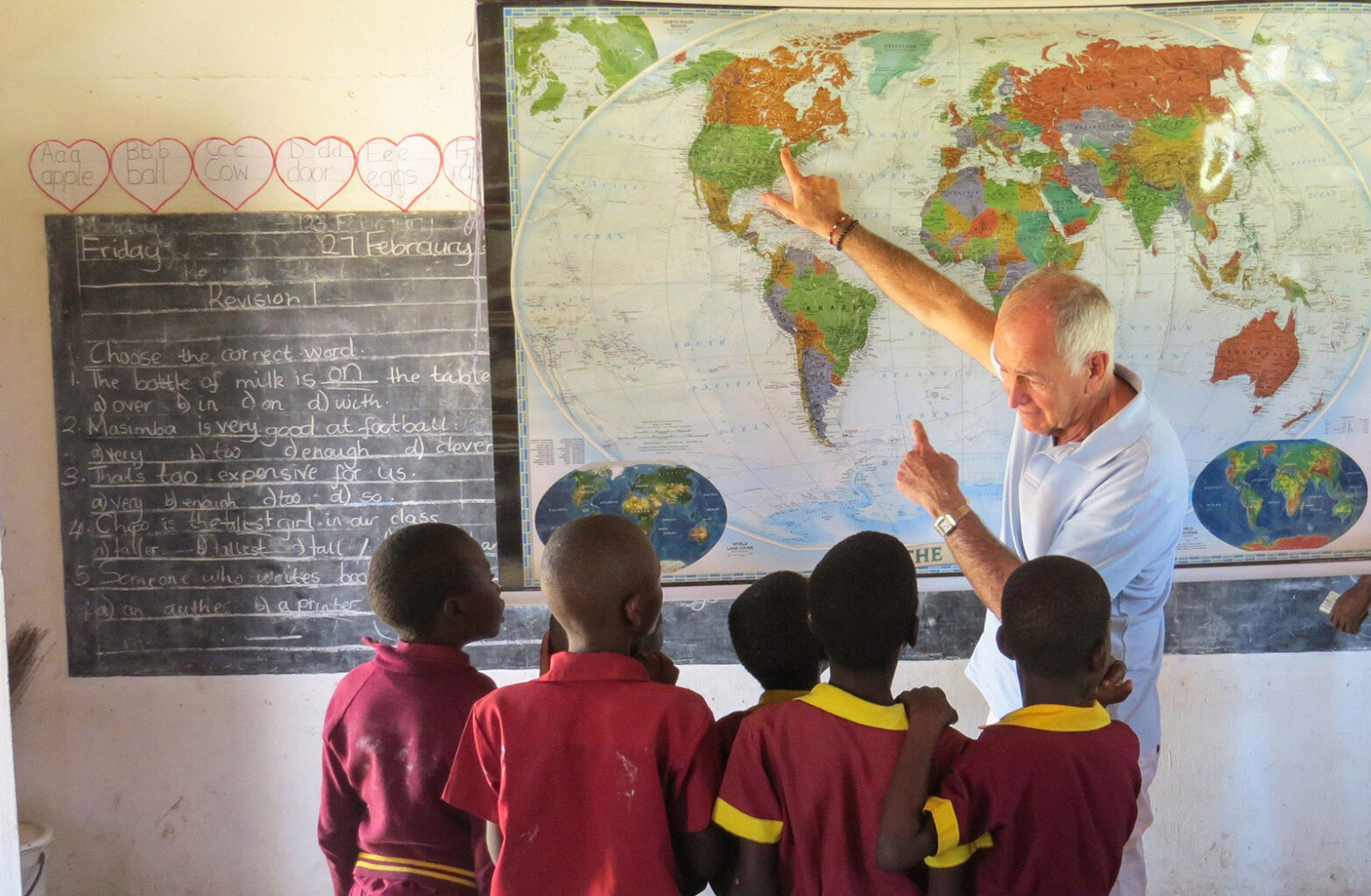 A group of students in Zimbabwe.